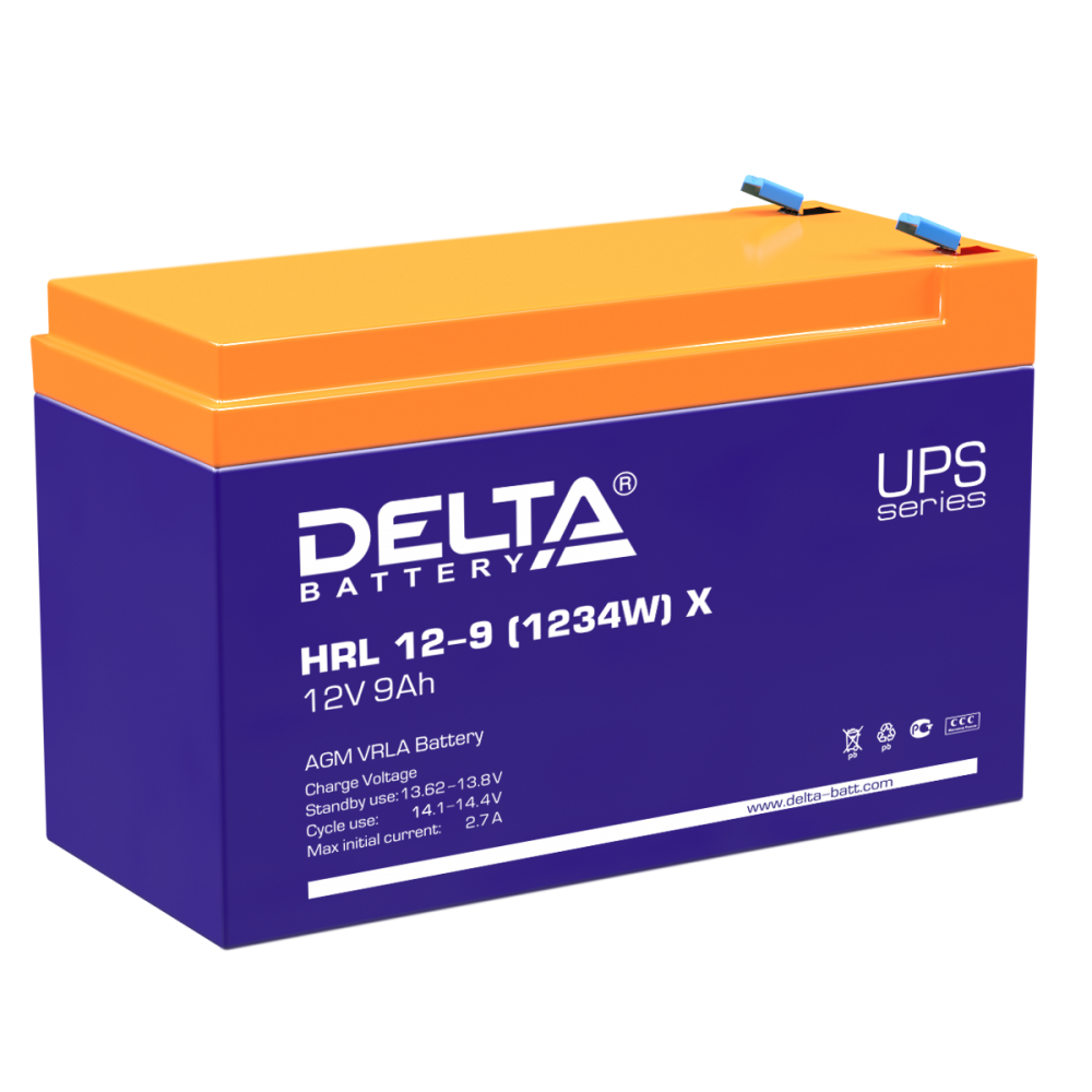 Energon/Delta Battery, HRL 12-9 X: Kurşun-Asit VRLA Akü